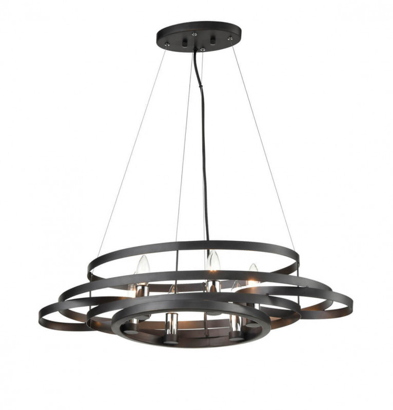 Подвесная люстра Vele Luce Electra VL6146P06, диаметр 71 см, коричневый
