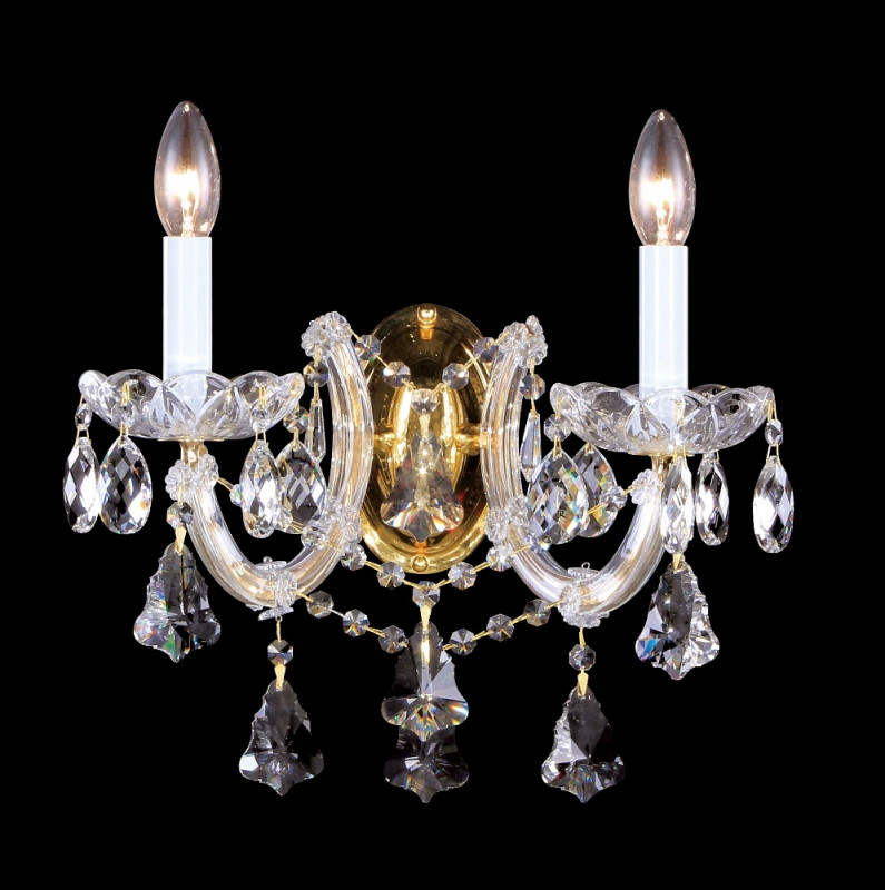Бра 37*25 см, Crystal Lux DIVA AP2 Золотой/Прозрачный