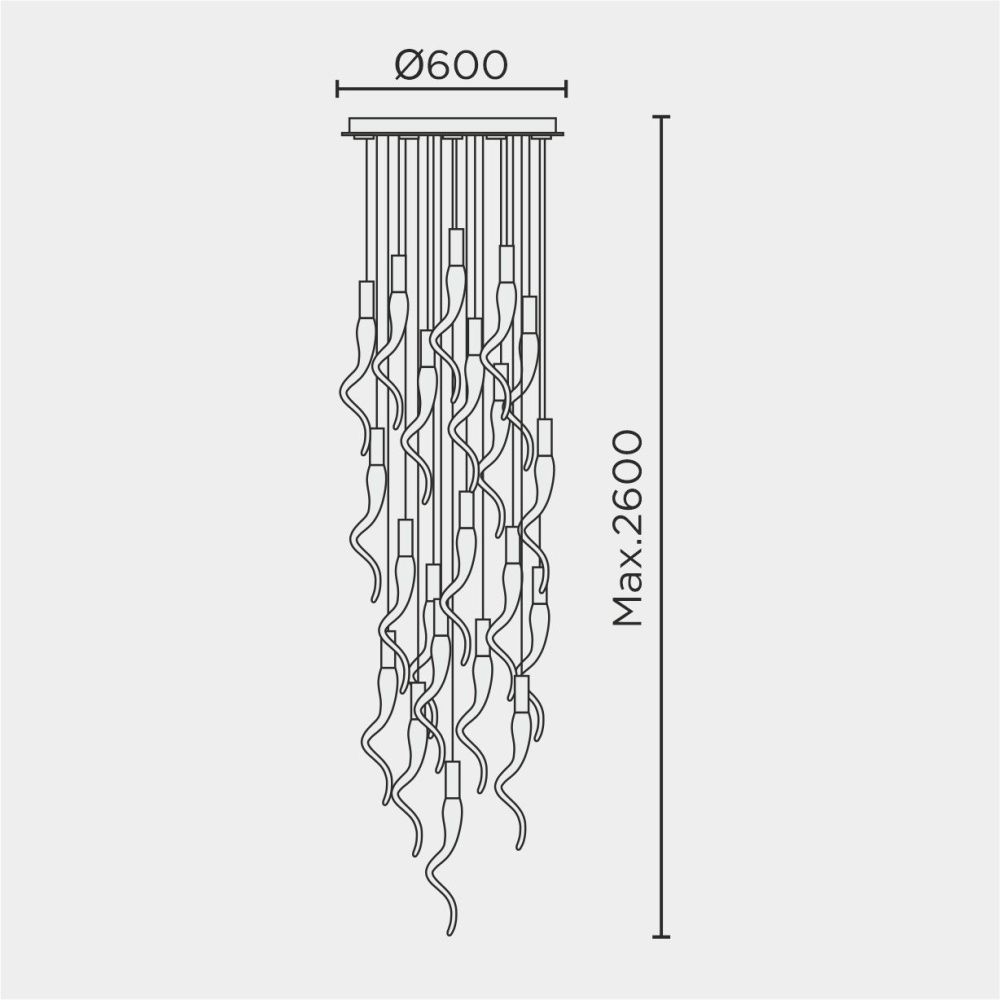 Подвесная люстра MODESTYLE MS.89135.21 CR хром