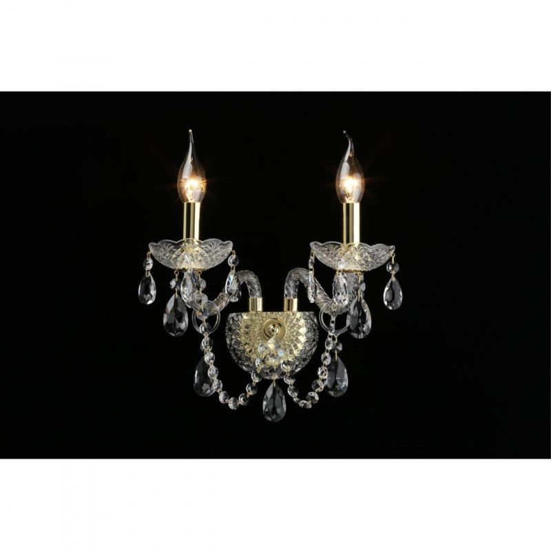 Бра 19*30*30 см, 2*E14, 40W, Aployt Koletta APL.755.11.02, золотой