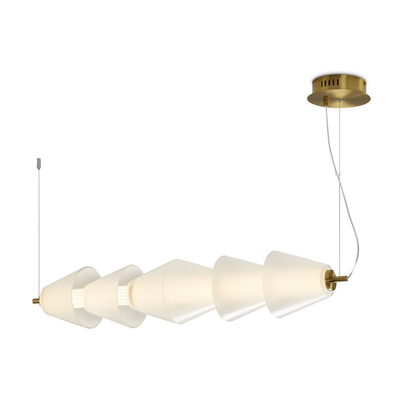 Светильник 90 см, 22W, 3000K, Freya Plum FR6137PL-L21BT2, латунь
