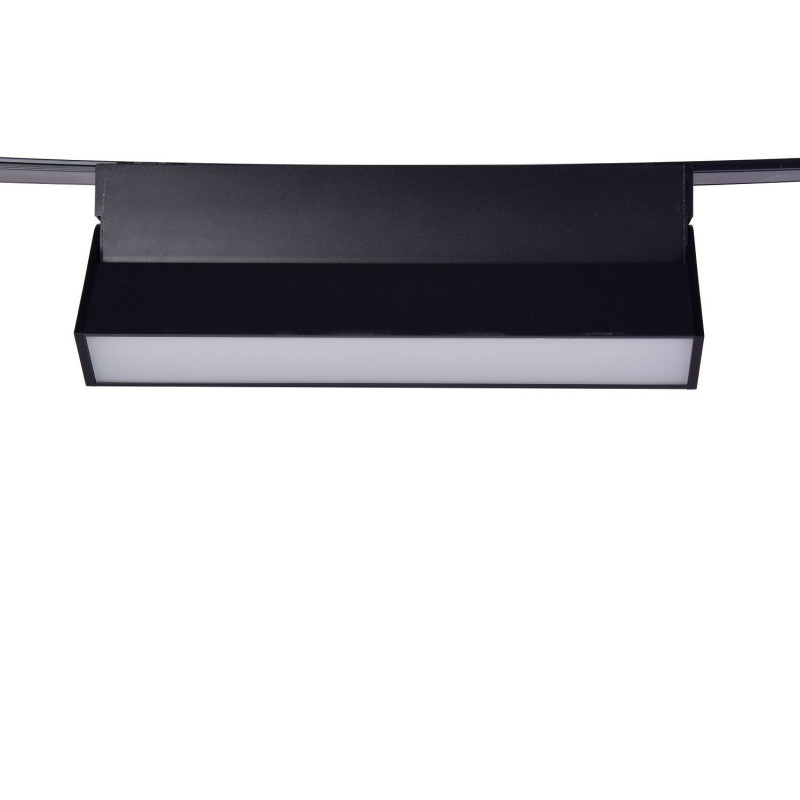 Потолочный светильник Favourite Unika 4143-1U, L270*W35*H105, магнитный светильник на шинопровод черного цвета с белым акриловым рассеивателем,  поворотный механизм позволяет менять направление светового потока