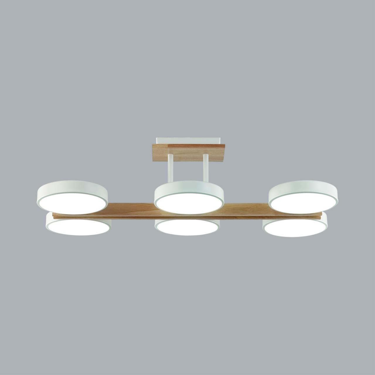 Потолочный светильник 33*65*17 см, 1*LED*72W 3000-4000-6000K Lumion Plato 8030/108CL белый, дерево