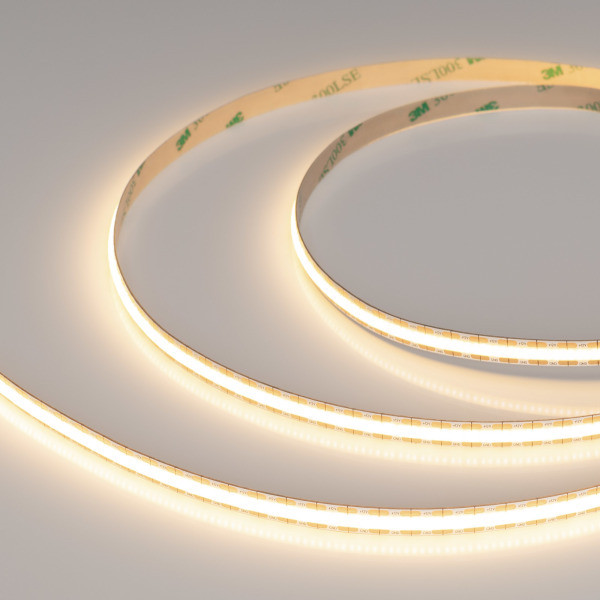 Лента COB-X528-8mm 12V Warm3000 (11 W/m, IP20, CSP, 5m), Arlight 041794. Цена указана за 5 метров. Продается кратно 5 метрам.