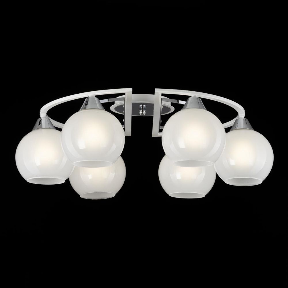 Потолочная люстра Citilux Отто CL121160, диаметр 63 см, белый-хром