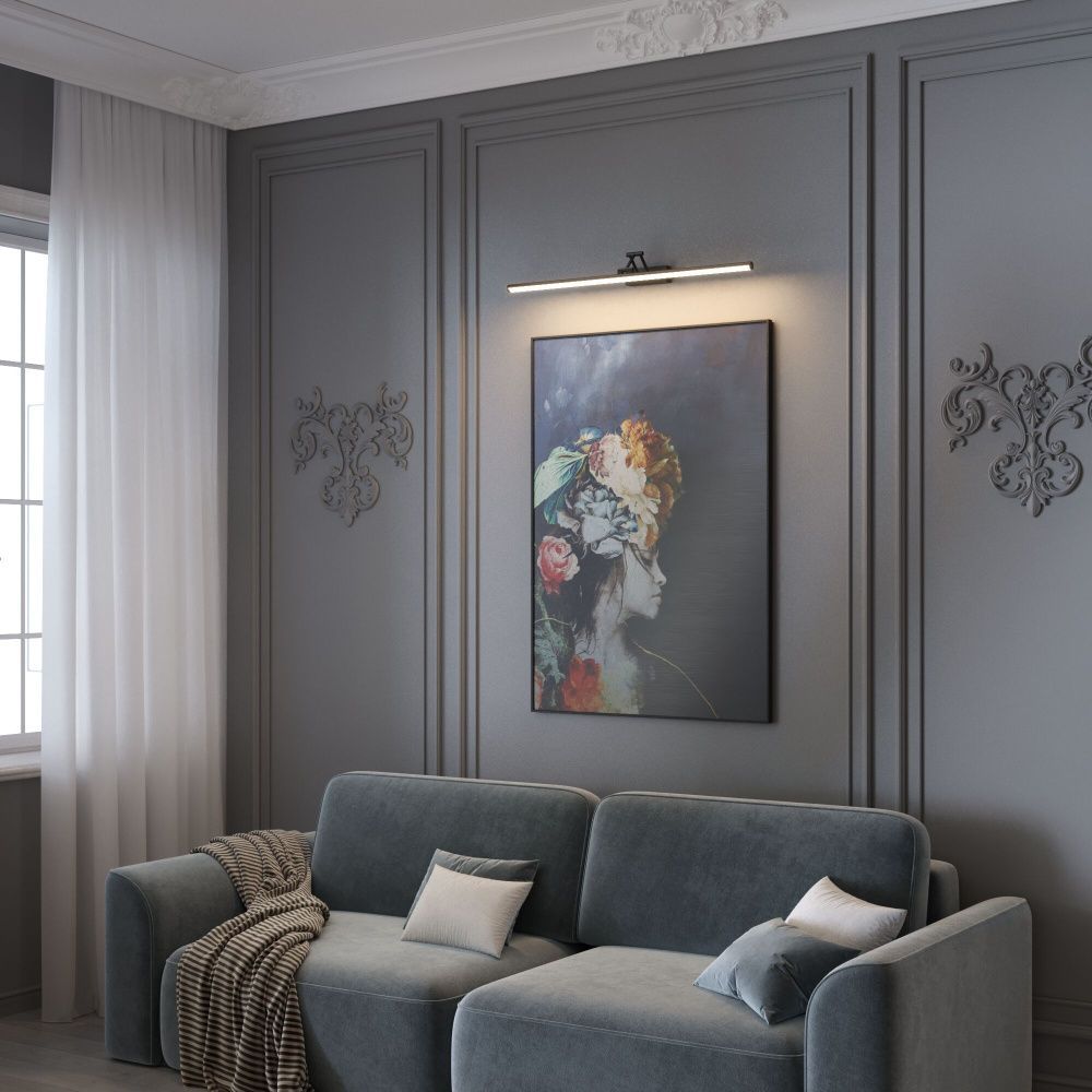 Светильник настенный светодиодный 89 см, 18W, 4000K, Elektrostandard Monza 40156/LED, черный