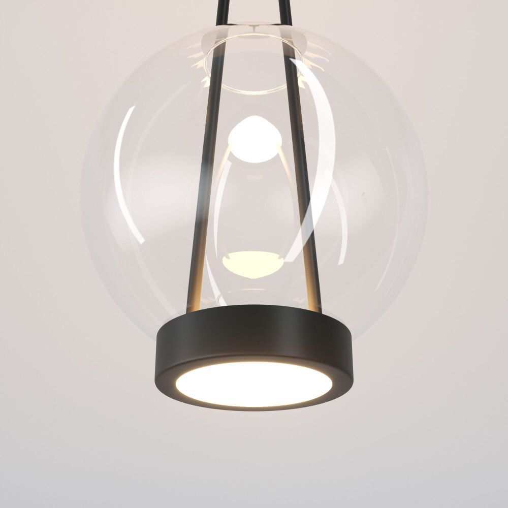 Подвесной светильник 20*20*40-120 см, LED*15W, 3000K, Eurosvet Frasco 50267/1 LED, черный, a069346