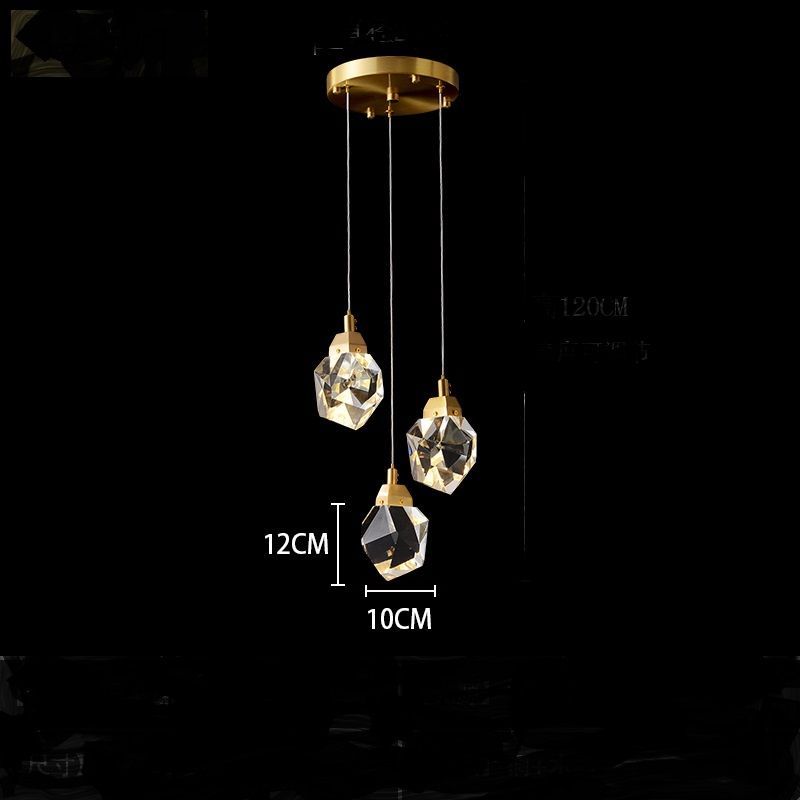 Подвесной светильник CRISTEL ONE D25 26*30*30 см, 3*LED*5W, 3000, 4000, 5000K, ImperiumLoft CRISTEL-ONE01, Латунь