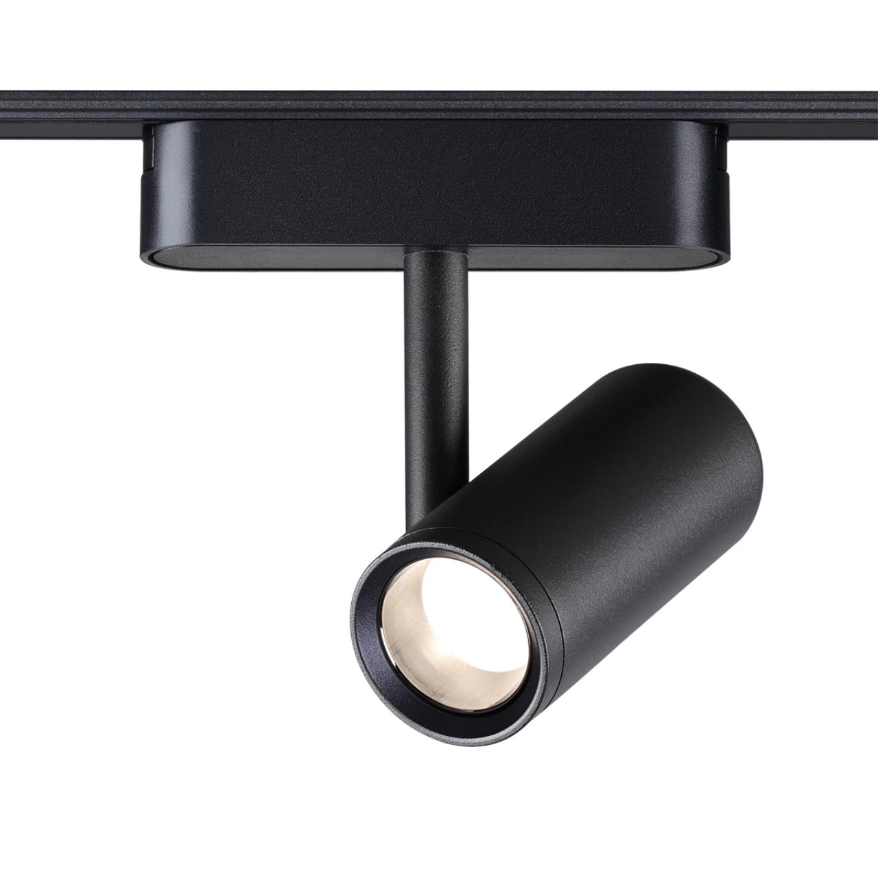 Трековый светильник 11,5*4,2*13,2 см, LED*1*8W, 4000 К, Novotech 359104 Smal Shino, черный