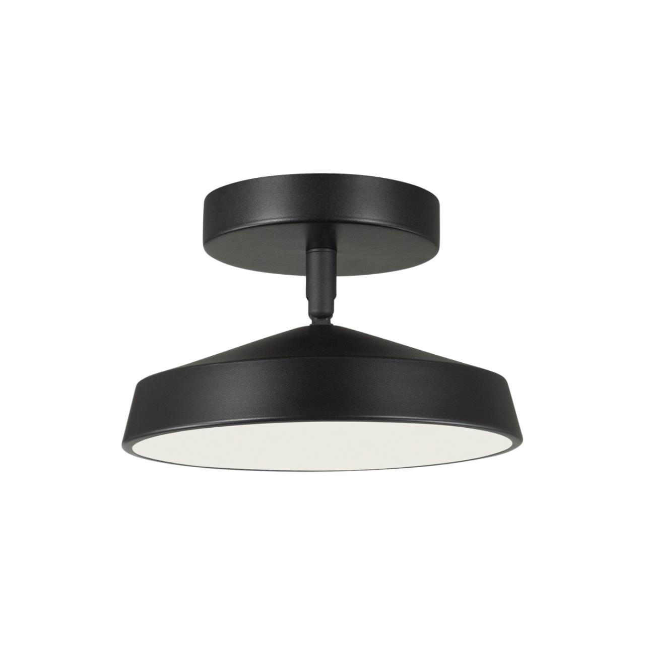 Потолочный светильник *20*12 см, LED 1*12W, 4000 К, Sonex Mira Black 7656/12L, белый/черный