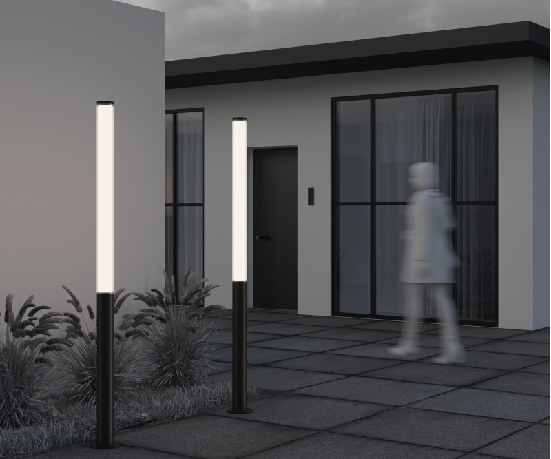 Уличный наземный светильник Maytoni Ginza O041FL-L100B3K, 100W LED, 3000K, черный