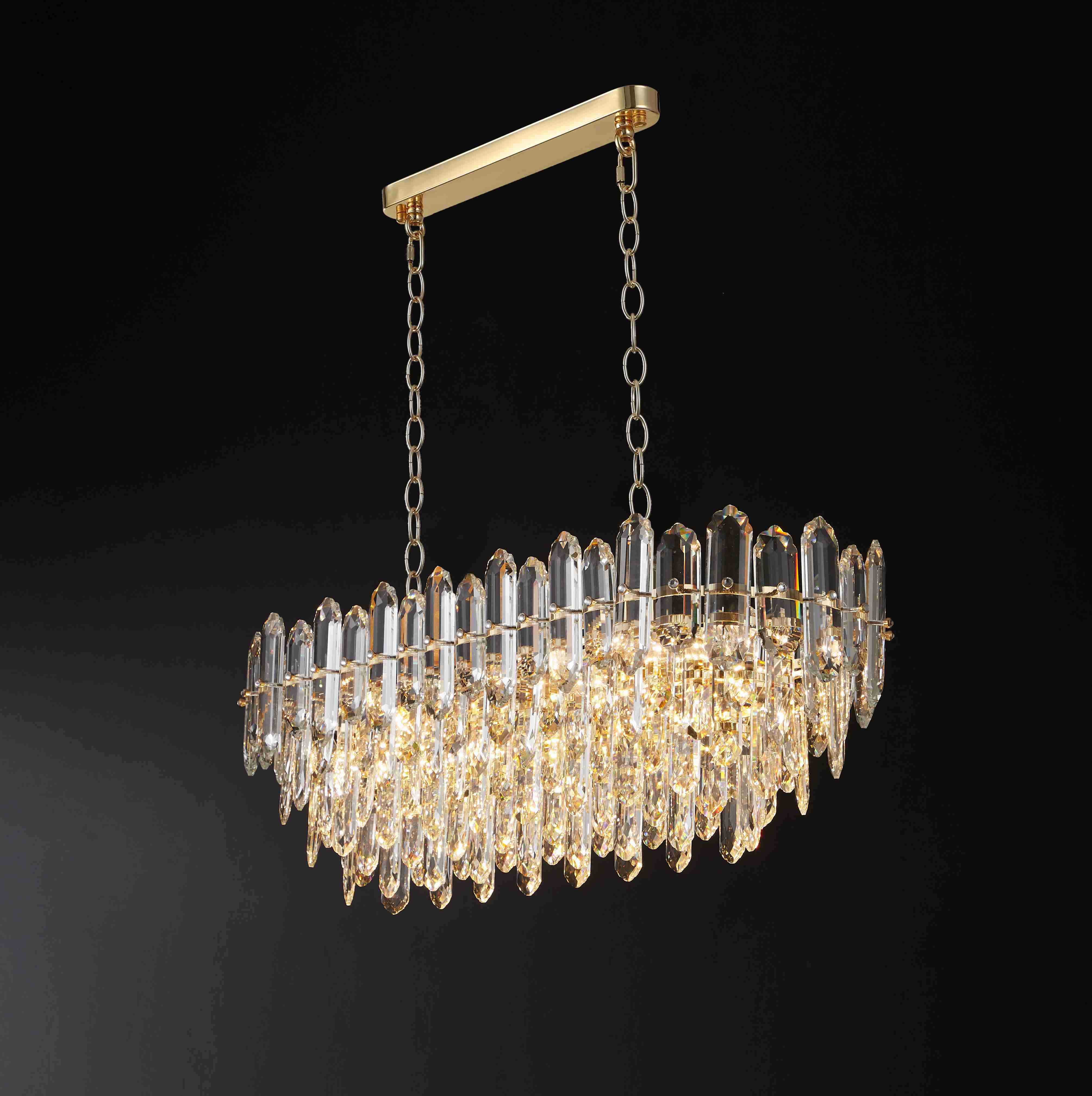 Люстра 800*300*280, 10*E14, 40W NewRgy Cristallo B1-L800*W300*H280 H GOLD, H GOLD