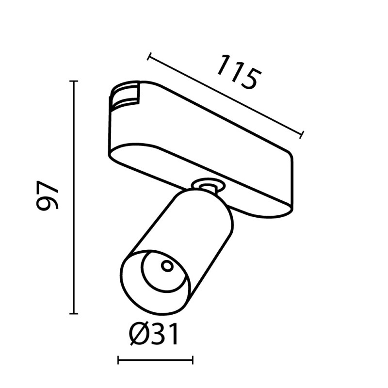 Светильник 3 см, 5W, 3000K, Maytoni Focus LED TR103-1-5W3K-M-B, черный