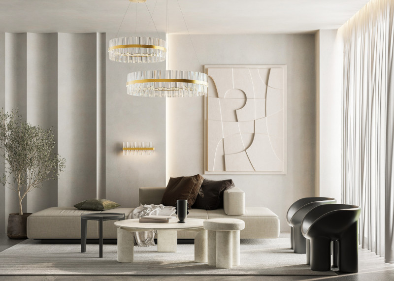 Подвесной светильник  60*25 см, LED 45W, 3000К, Латунь Maytoni Mirage MOD173PL-L45BS3K