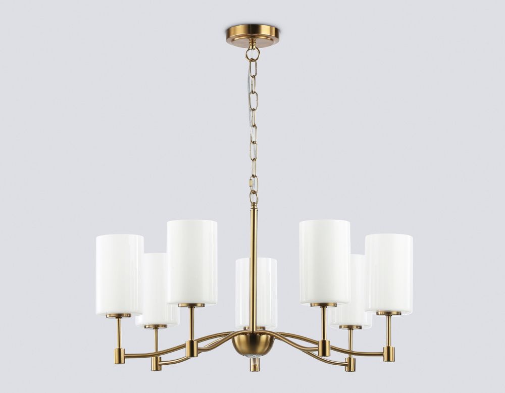 Подвесная люстра **32,5-95 см, 7*E14*40W, K, Ambrella Light High Light LH56053, латунь