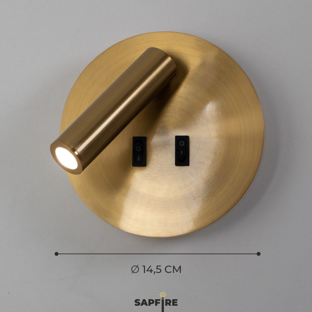 Светильник настенный SAPFIR SPF-4827 BRONZE/БРОНЗА  D145/H70/1/LED/11W/4000K HINGE 24-07