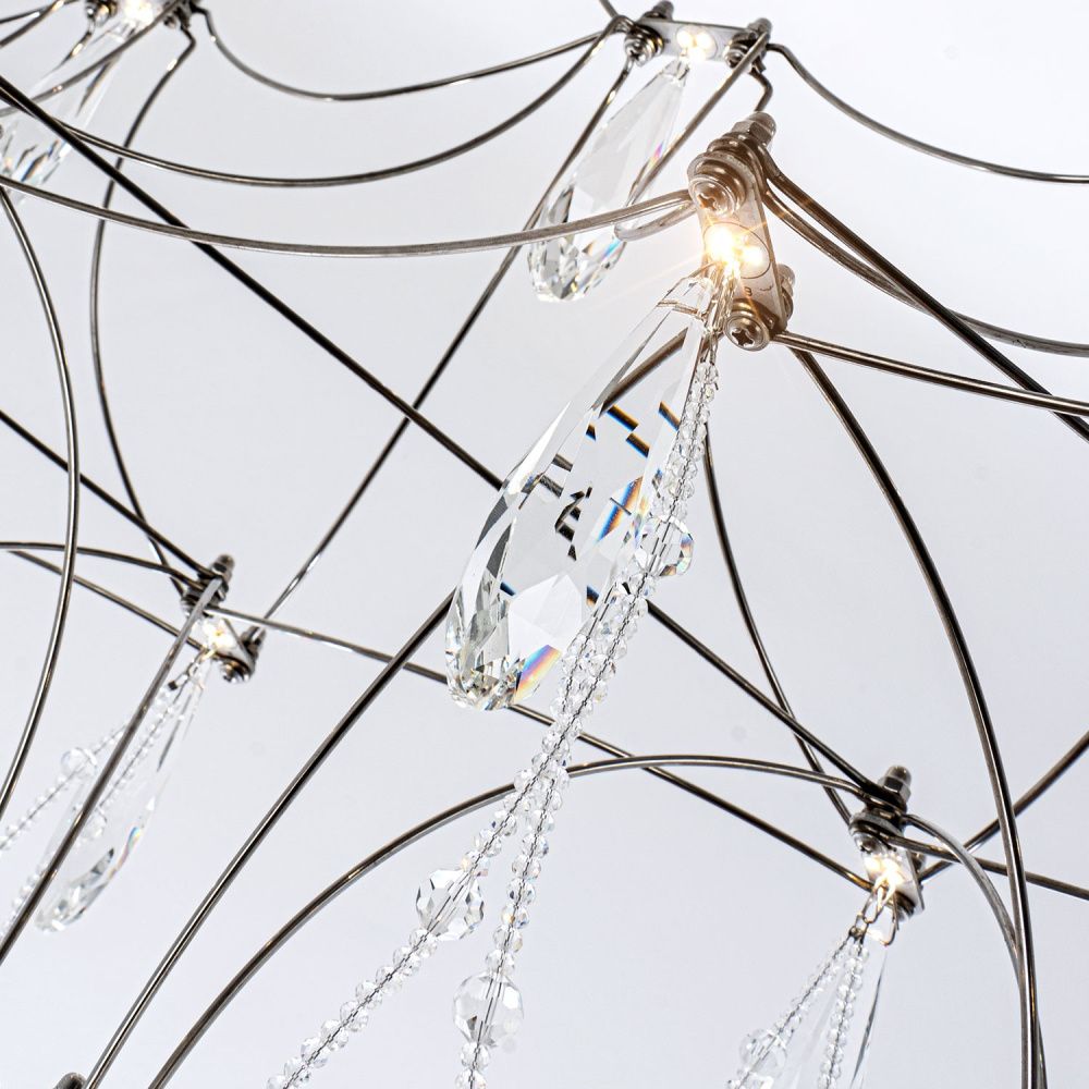 Подвесная люстра 120x25x110см, LED, 28Вт, 3000 / 6000K, Modelux ML.5603.1200P СН Хром