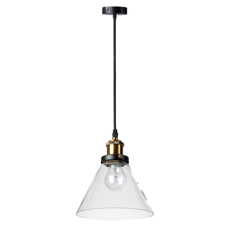 Подвесной светильник Loft IT Factory filament Loft1123, черный, бронза, диаметр 18 см
