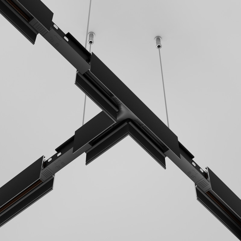 Коннектор питания Т-образный Maytoni Technical Magnetic track system Exility TRA034CWT-42B черный IP 20