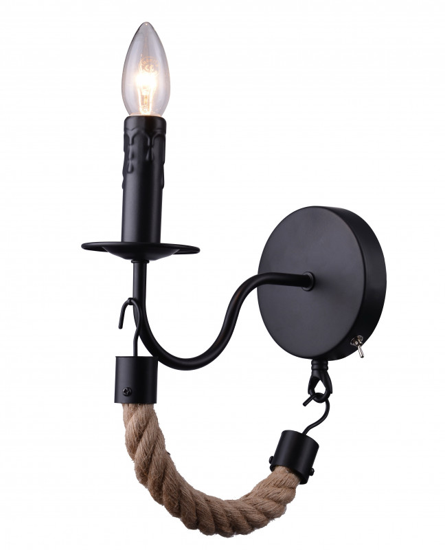 Бра Arte Lamp Marsiglia A8956AP-1BK, черный