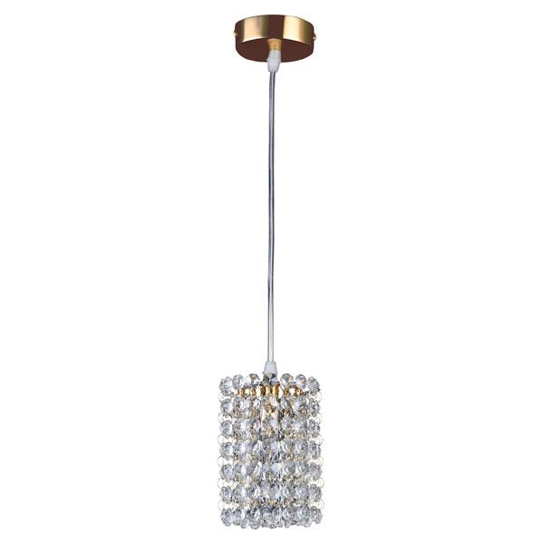 Подвесной светильник Lightstar cristallo 795312 Золото, круг 10*10 см, длина хрусталиков 15 см