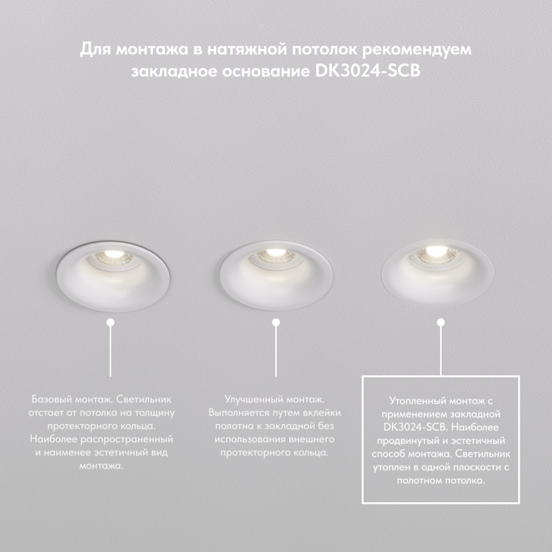 Светильник встраиваемый 8,4*8,4*4 см, вр 7 см, 1*GU5.3*10W, Denkirs Kibek DK3024-BK, черный