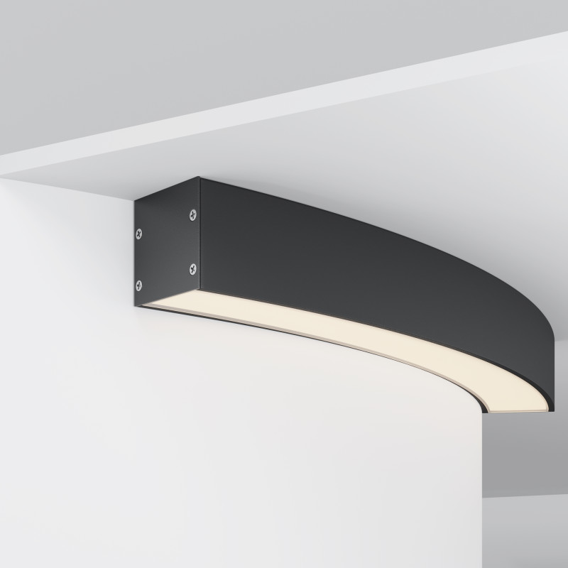 Радиусный профиль ALM-3535R-B-D-45°-0.8M 3,5*3,5*32,79 см, Maytoni Led Strip черный