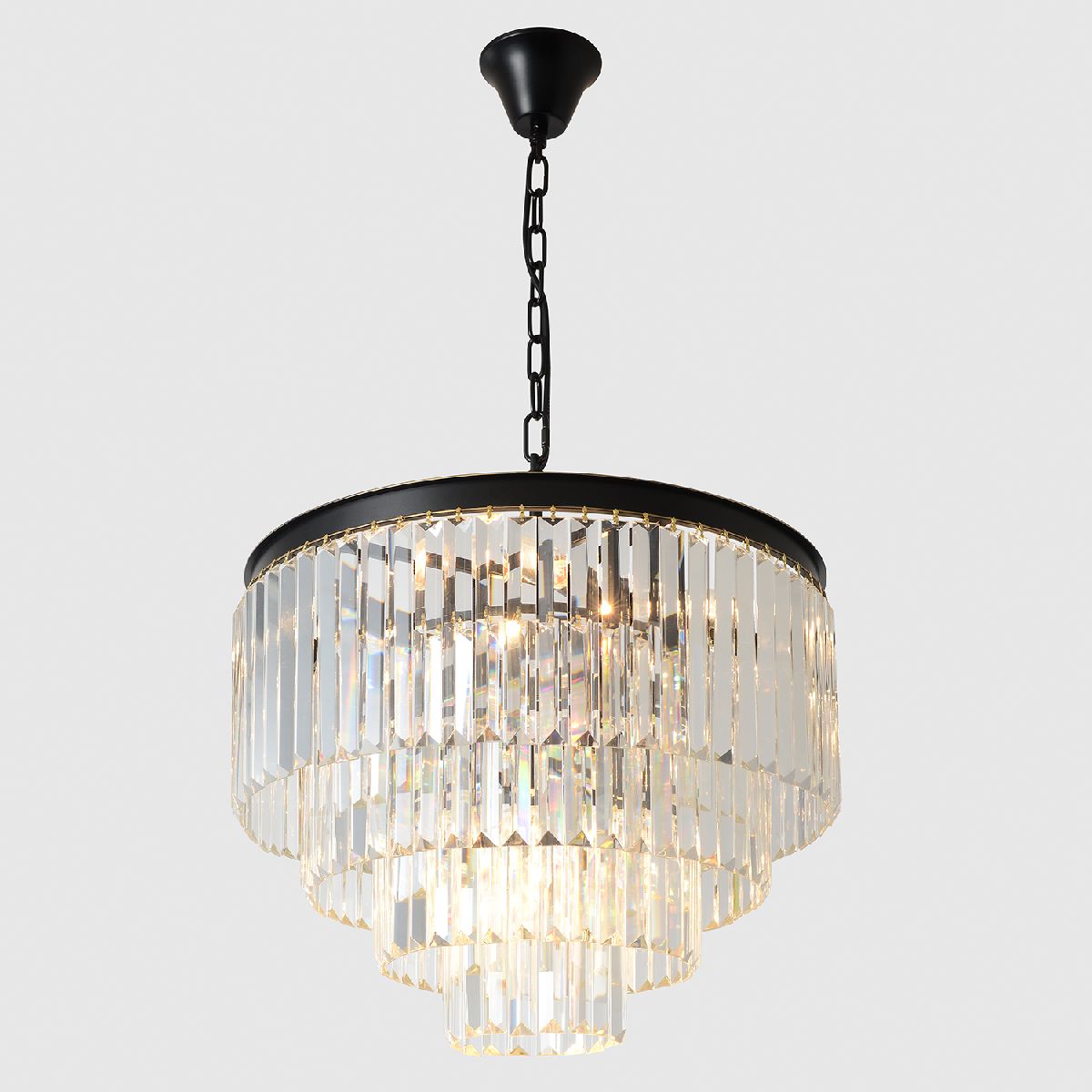 Подвесная люстра 51 см, Crystal Lux MAXIME SP6 BLACK, черный