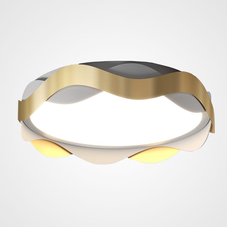 Потолочный светильник MAARET D40 Brass 40*40*9,5 см, 1*LED*24W, 3000, 4000, 5000K, ImperiumLoft maaret01, Латунь