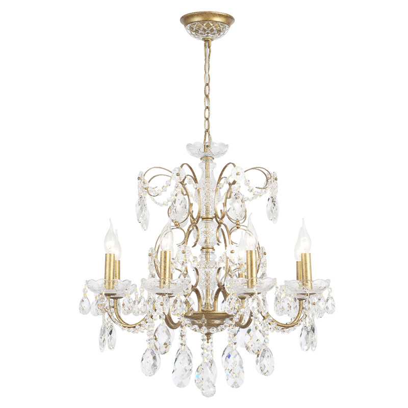 Светильник 68 см, Crystal Lux ODELIS SP8 GOLD, золото с патиной