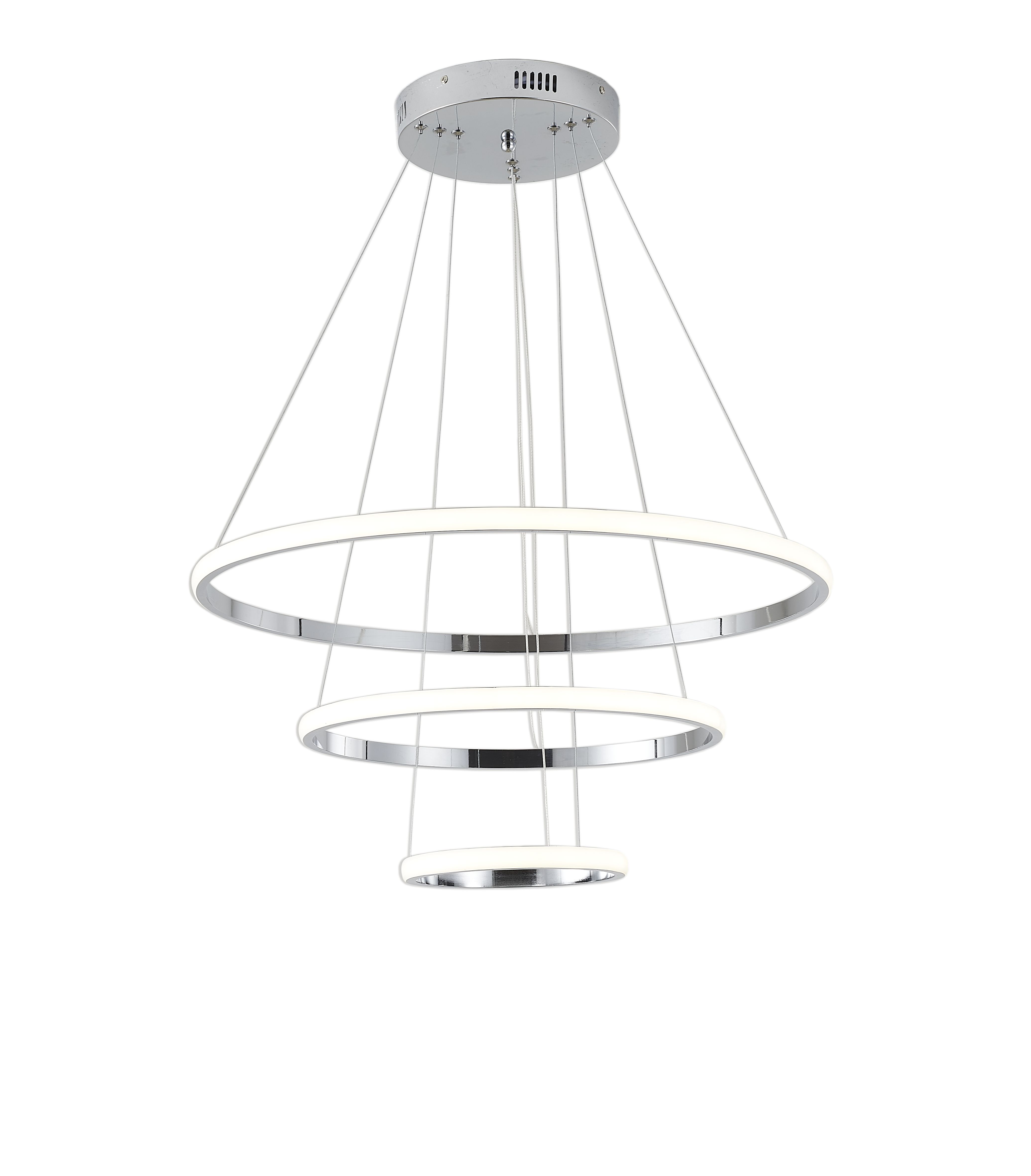 Светильник подвесной 20/40/60 см, LED 75W 4000K хром Zortes Ringolight ZRS.33322.75C
