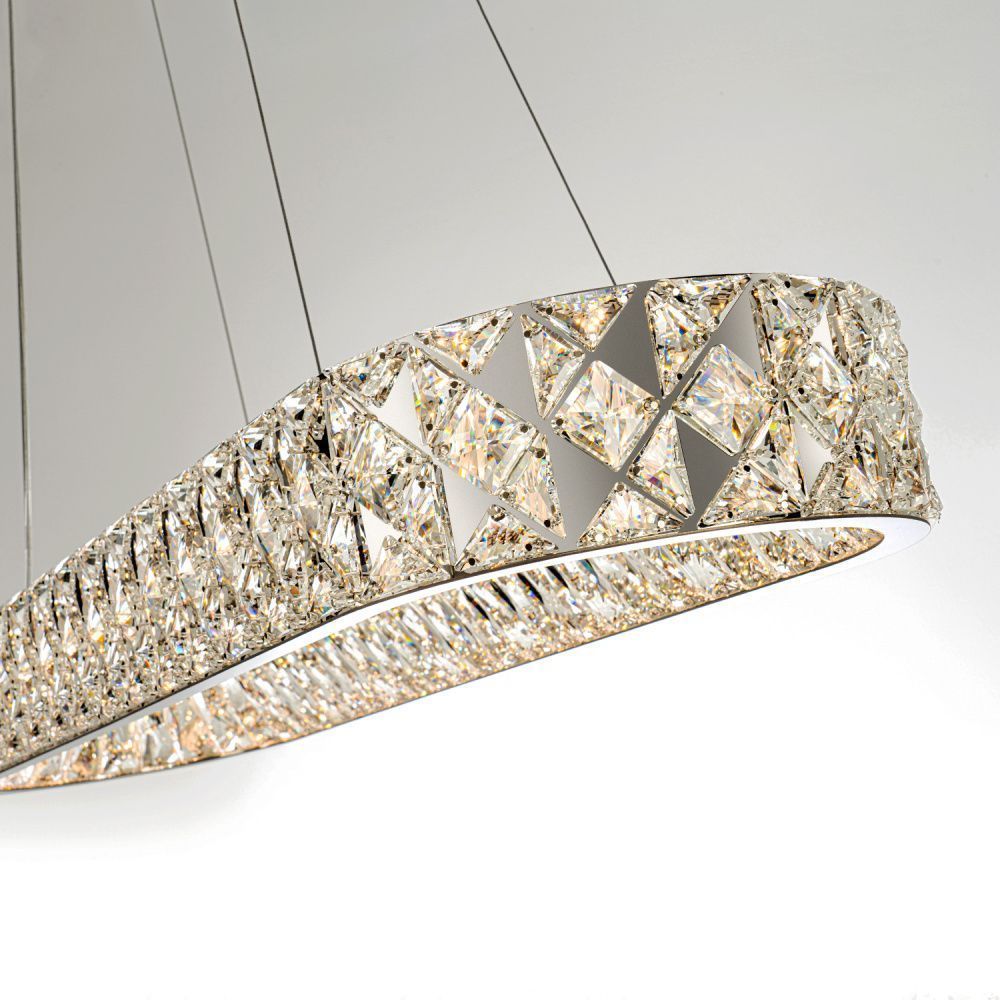 Люстра 90*30*50-120 см, *LED*70W, 3000-6000K, Modelux  ML.335.900.300 CR, Хром