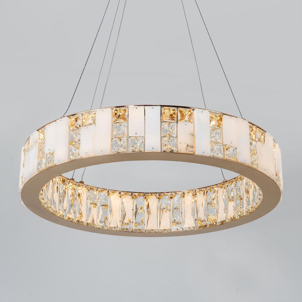 Подвесная люстра 60x50см, LED, 30Вт, 3000 / 6000K, Modelux ML.6985.600P GD Золото