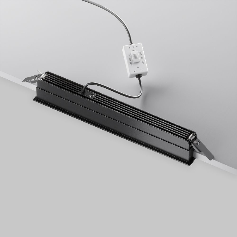Встраиваемый светильник  DL100-12W2.7-3-4K-B 22,6*2,9*-3,5 см, *LED*12W, 4000K, Maytoni technical Parete DL100-12W2.7-3-4K-B, Черный