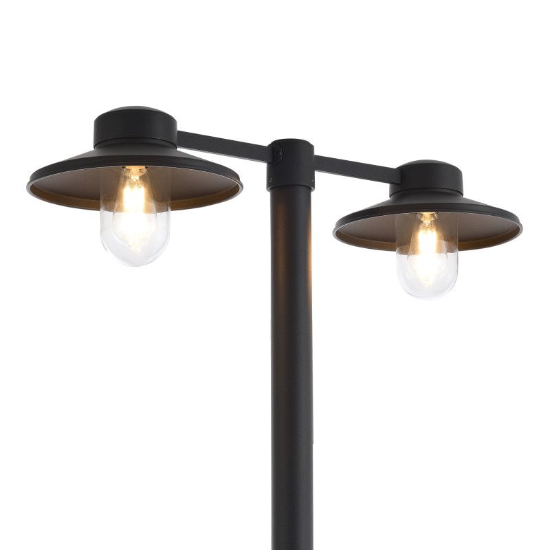 Садово-парковый светильник 81,5*29,2*218,5 см, 2*E27*60W, ST-Luce BASKO SL9542.705.02, серый