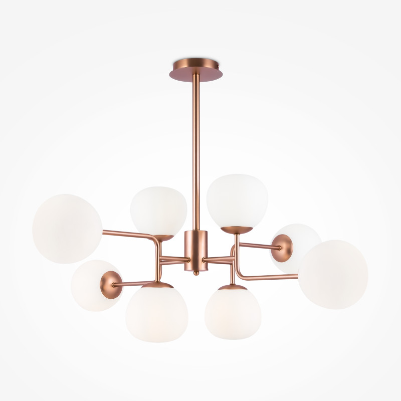 Люстра подвесная Maytoni Erich MOD221-PL-08-G, белый/золото