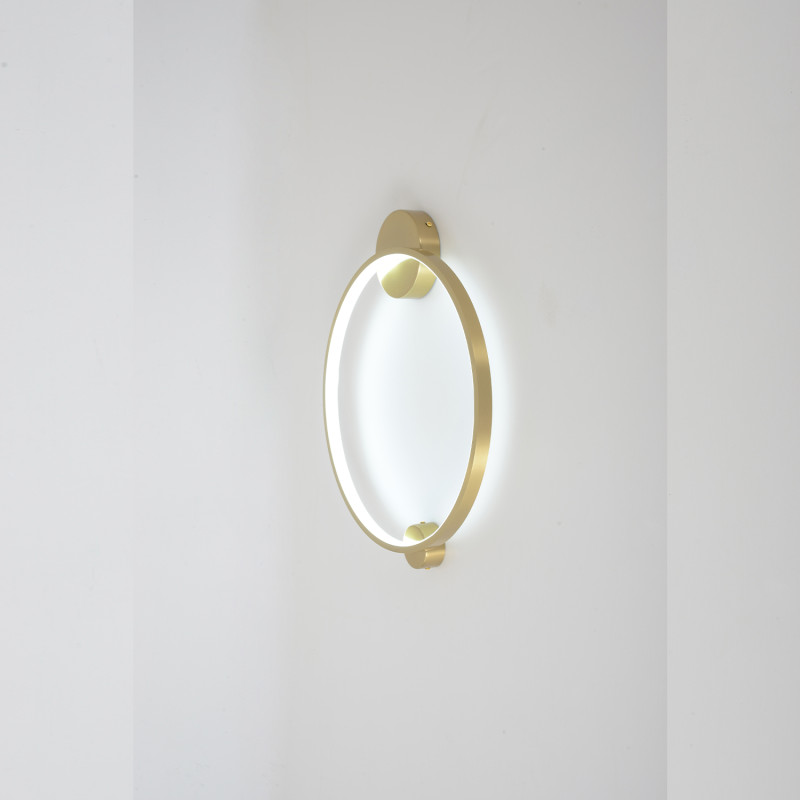 Настенный светильник 48 см, 18W, 3000-6000K, Crystal Lux REAL AP18W LED BRASS, латунь