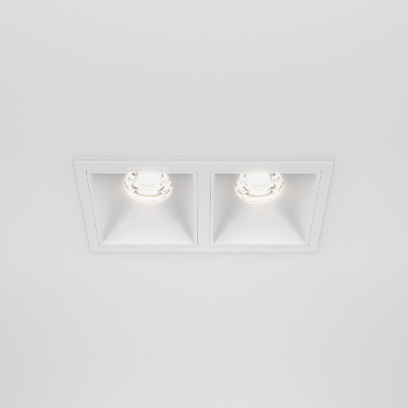 Светильник 13 см, 20W, 4000K, Maytoni Downlight Alfa LED DL043-02-10W4K-SQ-W, белый