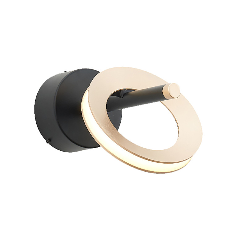 Бра 19*17*16 см, 7W, Favourite Jongleur 4322-1W черный, акрил прозрачный, матовое золото