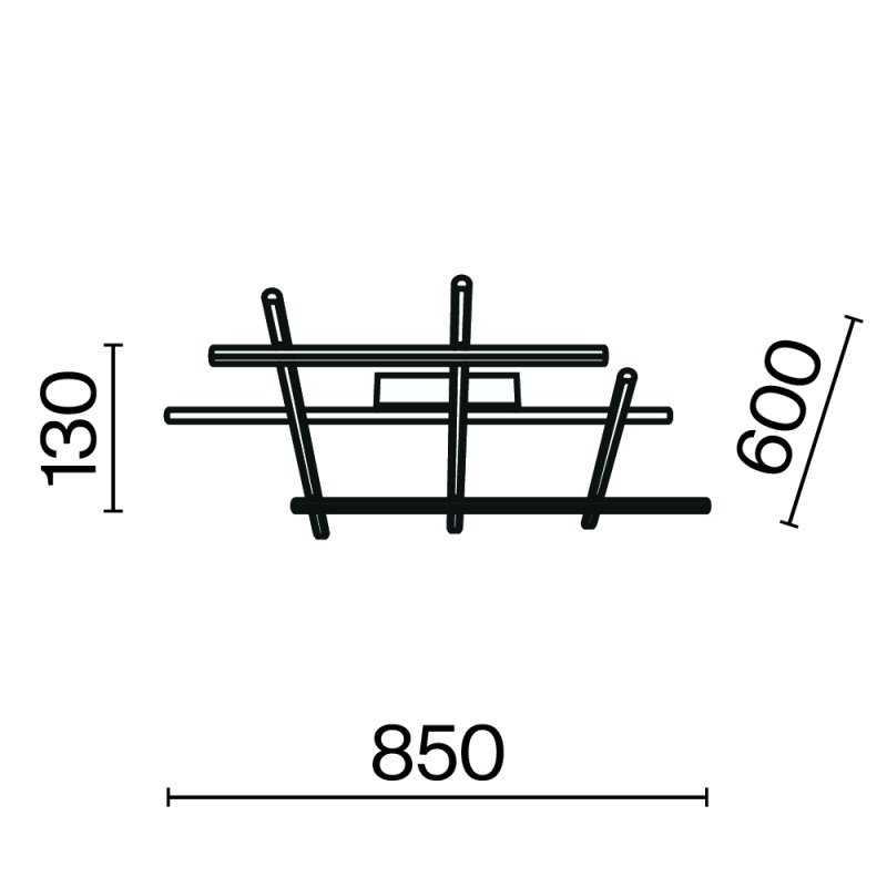 Накладной светильник 85*60*13 см, LED, 50W, 3000К, Maytoni Radiance MOD278CL-L50G3K золото матовое