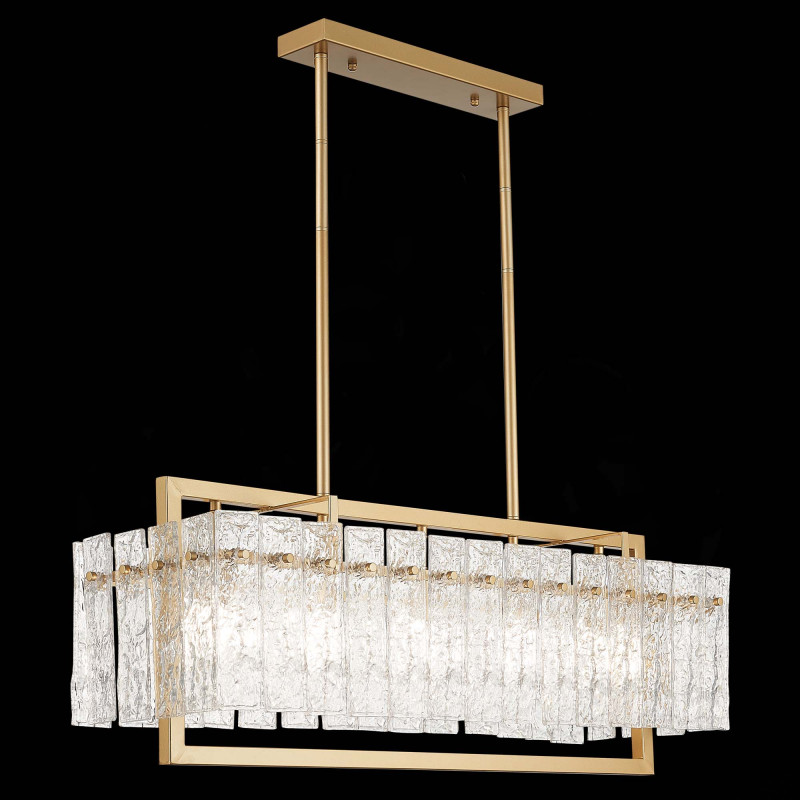 Люстра подвесная 80*25 см, 300W, ST LUCE MIRA SL1632.203.05 Шампань