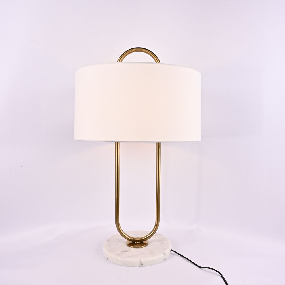 Настольная лампа Marston Table Lamp 43*43*84 см, 2*E14*40W, ImperiumLoft 43.358, Золотистый, Белый