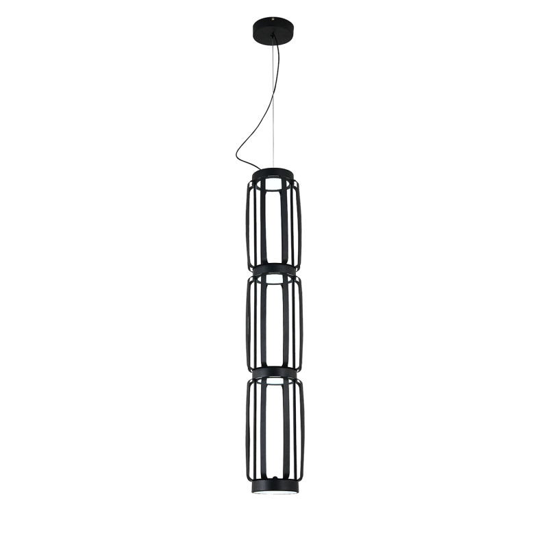 Подвесной светильник 15*15*150 см, LED, 47W, 3000К-6000K, Indigo CAPSULA V000159L черный, 14027/4P Black