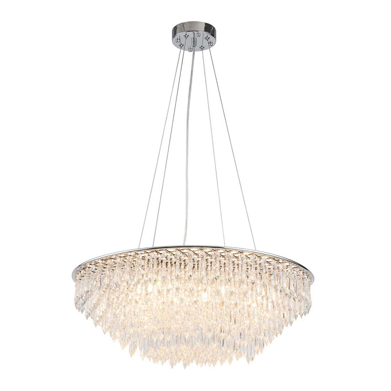 Подвесной светильник 610*610*235/1030 мм, 8*G9 хром Indigo Intrigo V000368, 12028/8P Chrome