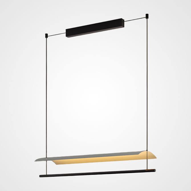 Подвесной светильник GARTH A L59 59*13*120 см, 1*LED*12W, 3000K, ImperiumLoft garth01, Чёрный