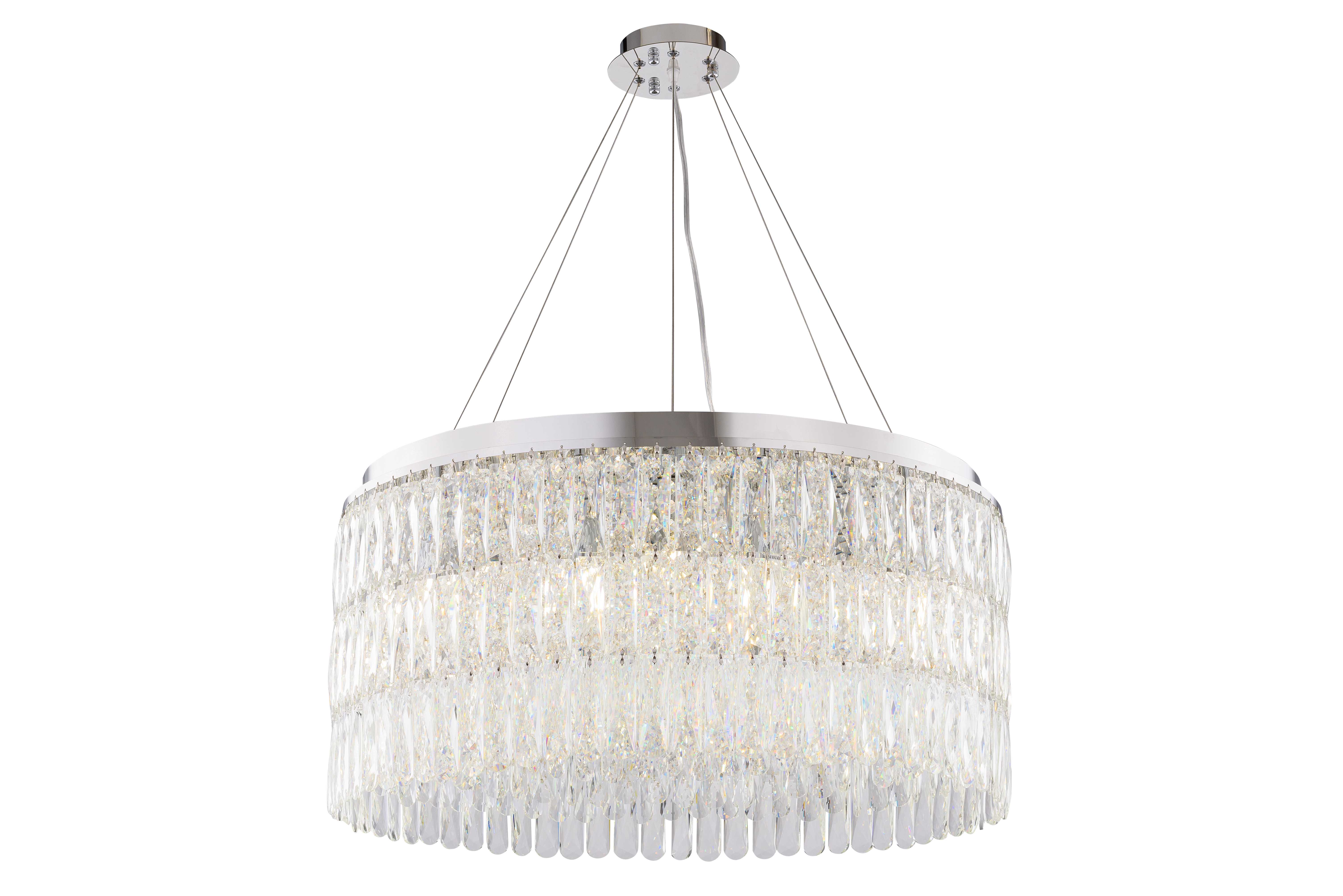 Люстра  750*350-1250, 18*E14, 40W Sfera Sveta Хрусталь (Эконом) 1003R-750*H350 CR, Хром