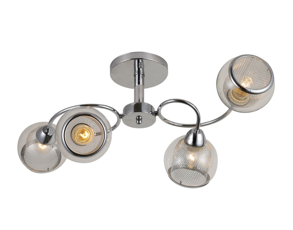 Люстра L700 x W350 x H260, мм, 4*40W (160W), CHROME (Хром) Rilon 06651/4 CHROME