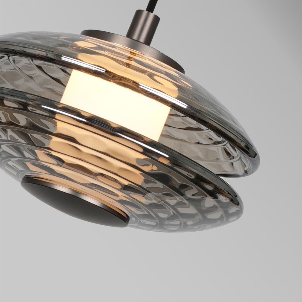 Подвес 15*24,5-144,5 см, 1*LED, 6W, 4000K, Favourite Claros 4642-1P, черный матовый