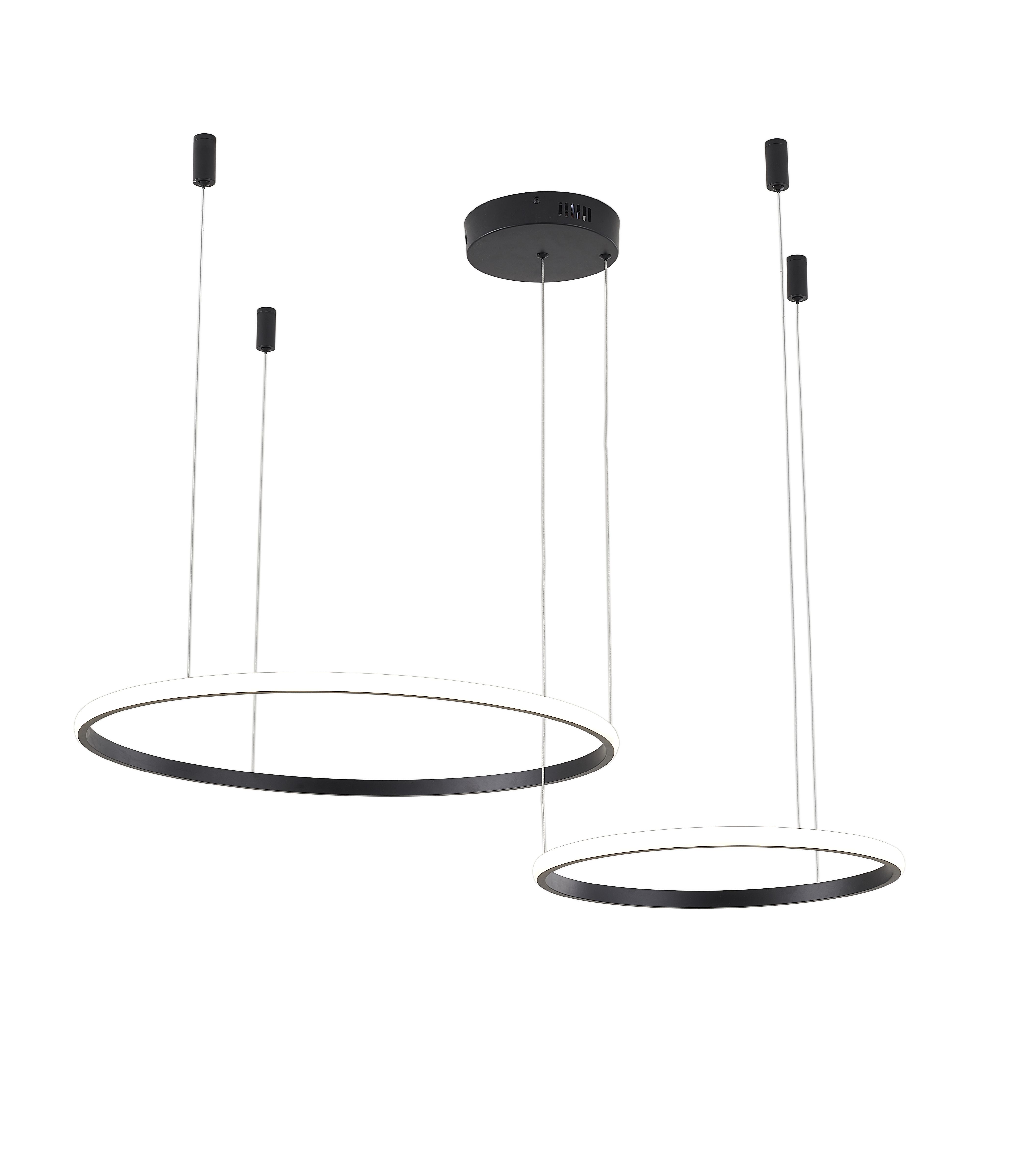 Светильник подвесной 40/60 см, LED 63W 4000K антрацит Zortes Ringolight ZRS.33321.63F