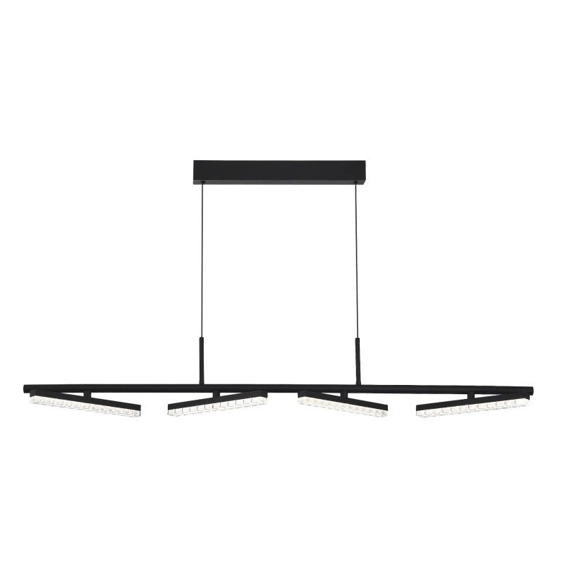 Подвесной светильник 128*5,1*-150 см, *LED, 32W, 4000K, ST-Luce Euclidics SL1018.403.04, черный